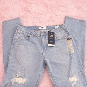 Lee Women's Denim Boyfriend Mid-Rise  Leg Jeans size 10 medium
